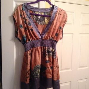 Printed Satin Top